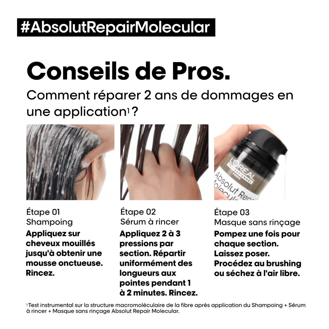 Shampooing Absolut Repair Molecular L'Oréal Professionnel 1500 Ml – Image 5